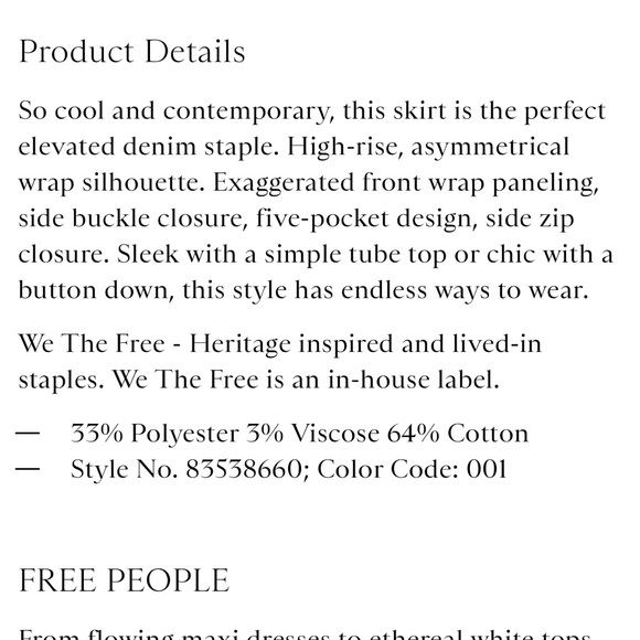 We the free on tour denim skirt - Picture 2 of 10